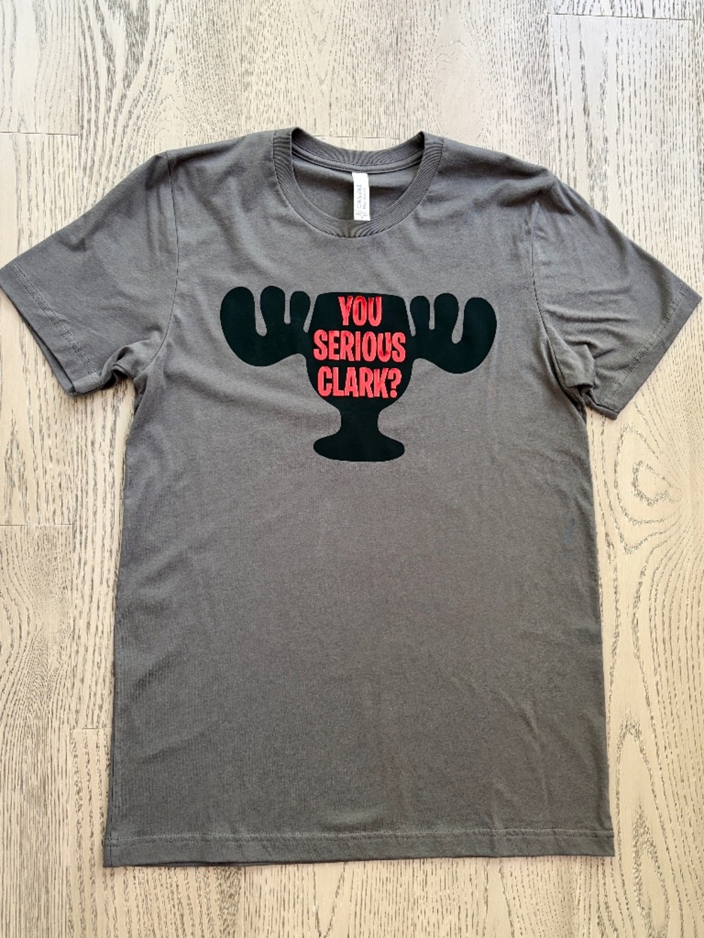 Griswold, Christmas Vacation, T-Shirt, You Serious Clark? Mens Tshirt, Grey, Med